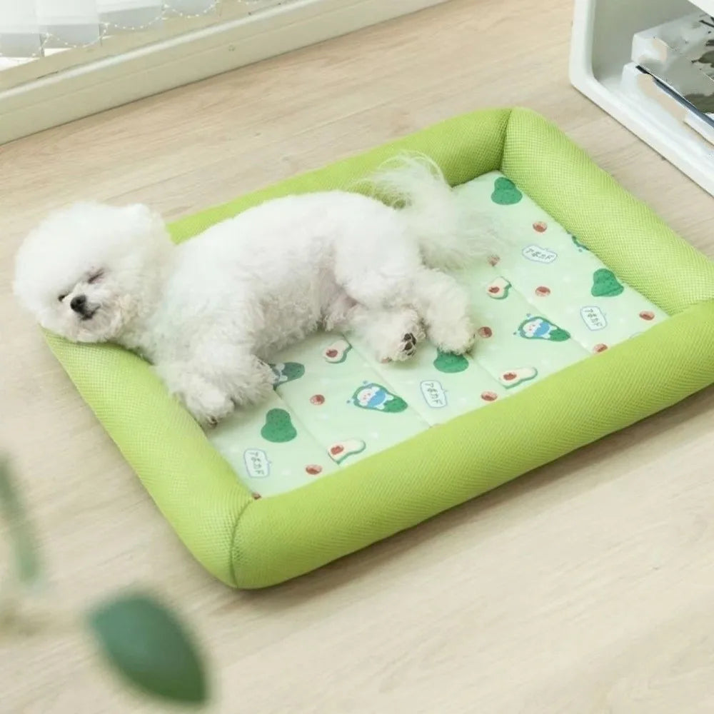 New High Quality Waterproof Cooling Puppy Bed Breathable Square Mat Pet Sleeping Pad Non-Slip Bottom Ice Pad for Puppy Dogs Cats