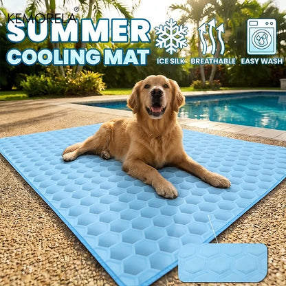 2025 Upgraded Ice-Cool Summer Pet Cooling Mat and Bed Sweat-Absorbent Fabric Available in 5 Sizes for Small Medium and Large Pet
