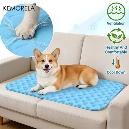 2025 Upgraded Ice-Cool Summer Pet Cooling Mat and Bed Sweat-Absorbent Fabric Available in 5 Sizes for Small Medium and Large Pet
