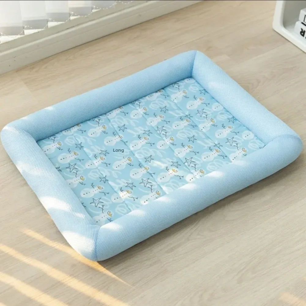 New High Quality Waterproof Cooling Puppy Bed Breathable Square Mat Pet Sleeping Pad Non-Slip Bottom Ice Pad for Puppy Dogs Cats