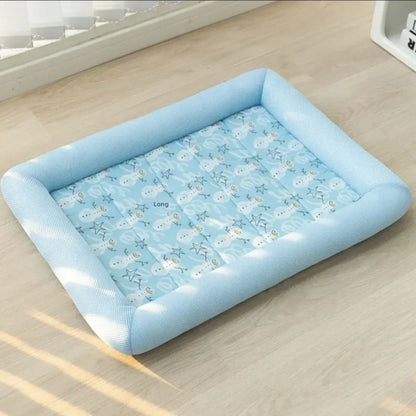New High Quality Waterproof Cooling Puppy Bed Breathable Square Mat Pet Sleeping Pad Non-Slip Bottom Ice Pad for Puppy Dogs Cats
