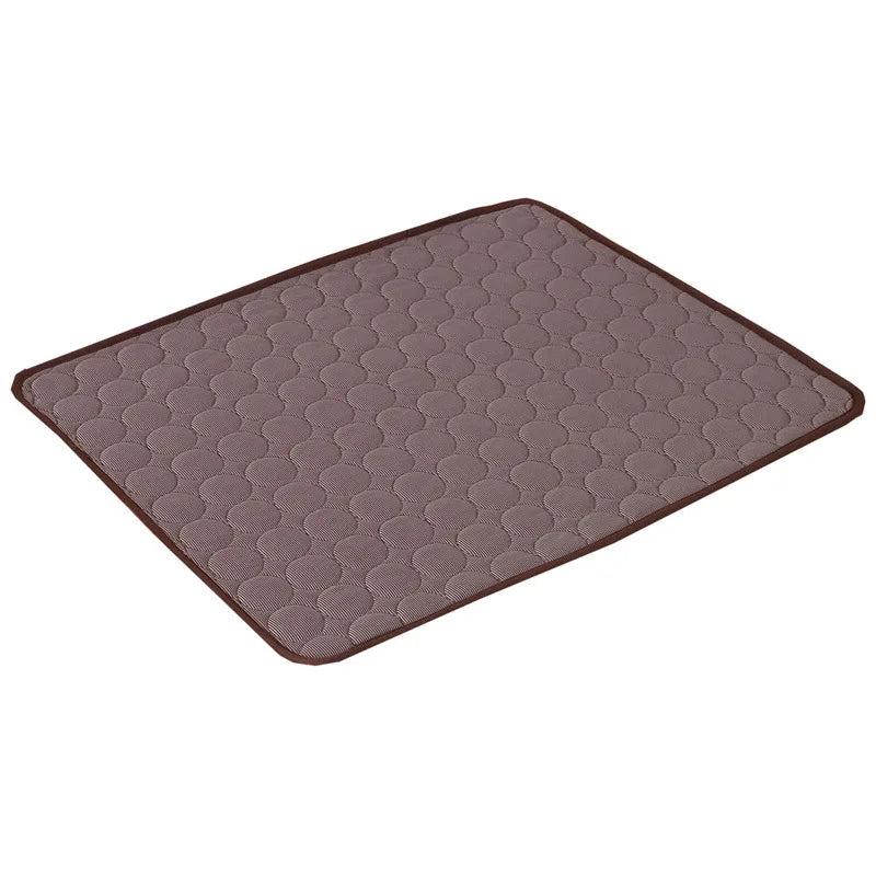 CurliPaws Ice-Cool Summer Pet Cooling Mat — Breathable Ice Silk Sweat-Absorbent Pad for Small, Medium, and Large Dogs and Cats