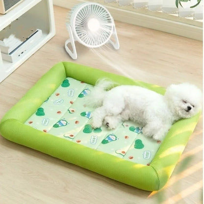 New High Quality Waterproof Cooling Puppy Bed Breathable Square Mat Pet Sleeping Pad Non-Slip Bottom Ice Pad for Puppy Dogs Cats