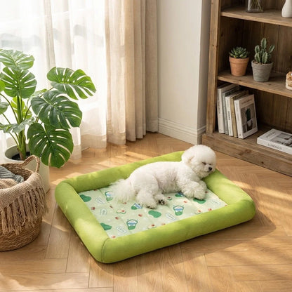 New High Quality Waterproof Cooling Puppy Bed Breathable Square Mat Pet Sleeping Pad Non-Slip Bottom Ice Pad for Puppy Dogs Cats