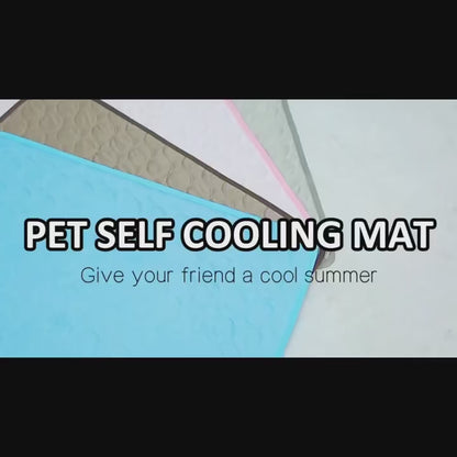 CurliPaws Ice-Cool Summer Pet Cooling Mat — Breathable Ice Silk Self-Cooling Washable Blanket for Small to Extra Large Dogs and Cats
